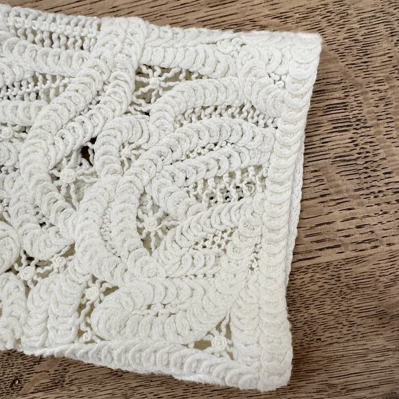 Anthropologie Open Front Crochet Lace Kimono Cropped Cardigan Jacket small - Picture 6 of 16